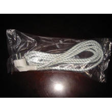 Cotton Textile Power Cord Europe stype